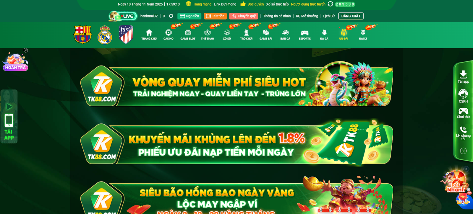 Khuyến Mãi TK88: Chinh Phục Người Chơi Bằng Những Ưu Đãi Hấp Dẫn Và Đa Dạng - Ảnh 2