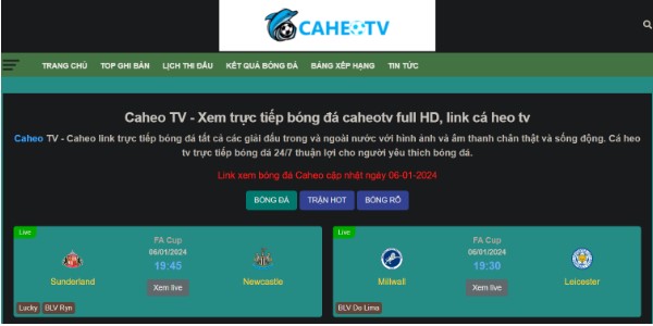 Giới thiệu một số thông tin mới nhất liên quan đến Caheo TV