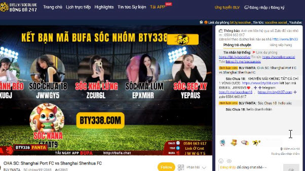 Giới thiệu dàn BLV của trang web