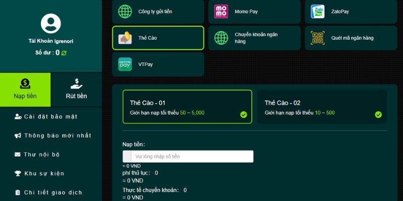 Tổng Hợp Tất Cả Các Hình Thức Nạp Tiền Phổ Biến Tại 69vn  - Ảnh 1