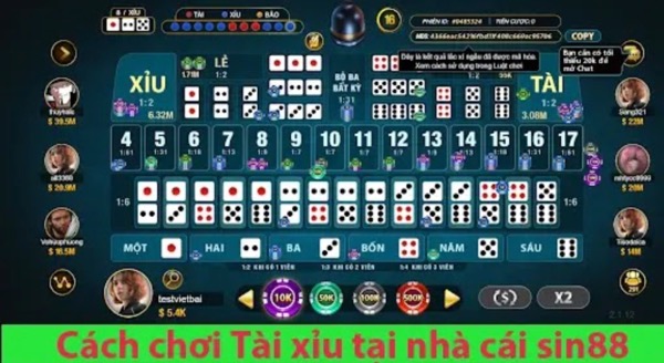 Hướng Dẫn Anh Em Cách Chơi Tài Xỉu Tại Nhà Cái Sin88 - Ảnh 5