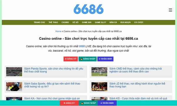 Tham gia casino trực tuyến với đa dạng trò chơi tại 6686 - 6686vn.live - Ảnh 1